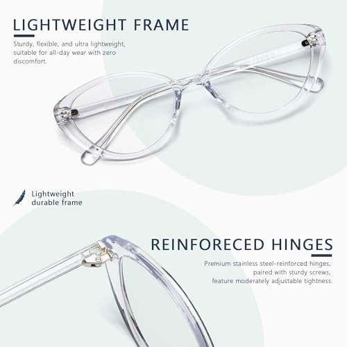 Image of Blue Light Blocking Glasses for Women Men, Square Thick Frame Anti Eyestrain & UV Glare JF6218