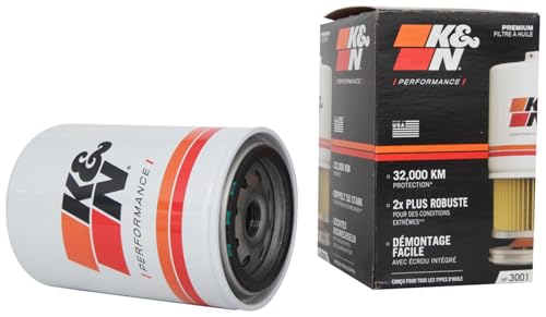 Image of K&N Oil Filter: 20,000 Mile Engine Protection with Wrench Off Nut, HP-3001 | Compatible with Select FORD /AUDI /VOLKSWAGEN /MERCURY (See Product Description for Full List of Compatible Vehicles)