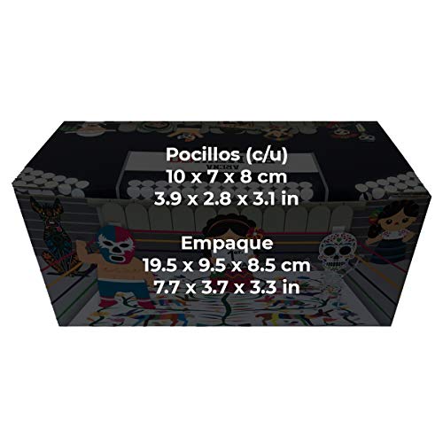 By Mexico El Chapulín Colorado/El Chavo Pocillo De Peltre, 12 Oz. Mugs - Set Of 2 Squares, Chusma #TOP4