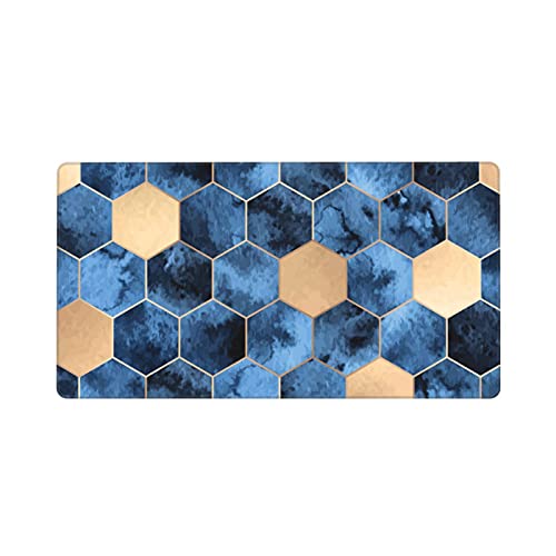 DADABULIU マウスパッド 大型 ゲーミング 六角形 グラデーション 背景 マウスマット デスクマット 特大 おおきい キーボードパッド ゴム底 光学式 マウス対応 滑り止め 耐久性 良い おしゃれ かわいい 防水 サイバーカフェ オフィス最適 適度