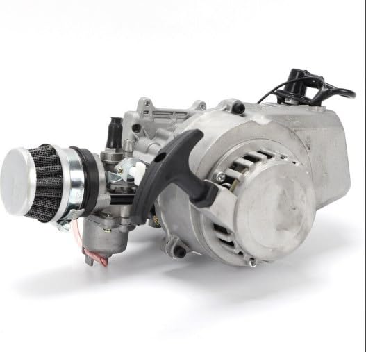 ZUANYAN 49cc 2-Stroke Engine Motor Bike Four ATV, Aluminum Engine Motor Pull Start Suitable for Pocket Mini Off-Road 4wd 49cc Motor