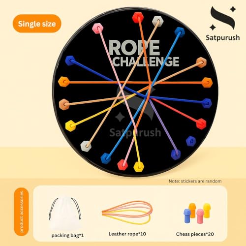 Image of Satpurush Educational Rope Challenge Toys - Indoor Games for Kids 7-14 Years - Engaging Board Games for Family - Gift for Both Boys & Girls Age 8-10 - Develops Motor Skills & Problem Solving