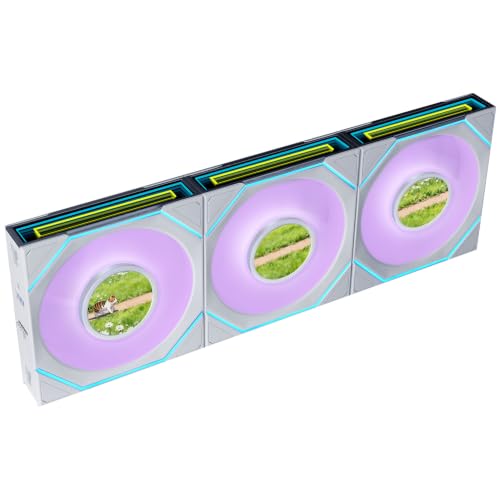 فن لیان لی UNI فن SL-INF فلکس LCD 120 تیغه معکوس سفید (3 عدد)