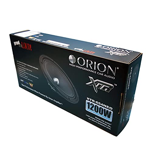 Orion Xtr654 Neo 6.5" 4 Ohms Xtr Neodymium High Efficiency 97.9 Db 1W/1M Midrange Car Speaker 300-Watt Rms Neo Magnet Audio Car Set Of 2 Speakers #TOP4