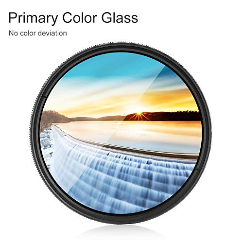 Image of FND Photomaa Series Variable ND Filter 40.5mm Compatible with Sony Alpha ZV-E10L kit 16-50mm Lens -Variable Neutral Density Filter, ND2 - ND400 Adjustable ND Filter