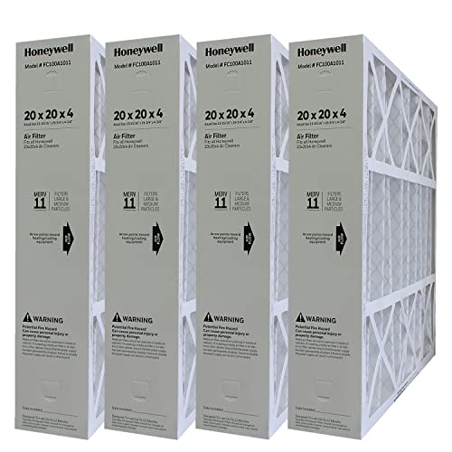 Honeywell FC100A1011 Replacement Media Air Furnace Filter MERV 11 20 x 20 x 4.5 in 4 Packages