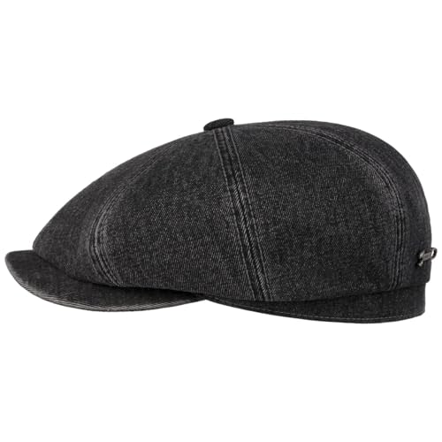 Stetson Casquette Hatteras Denim Garage Homme - Gavroche avec Visiere Automne-Hiver Automne Hiver - L (58-59 cm) Noir