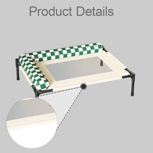 Lit surélevé pour chien robuste lavable respirant avec coussin de taille S - 4