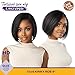 Sensationnel Curls Kinksandco Kinkyedges Wig - Kinky Bob 9 Inch 13X6 Lace Frontal Natural Kinkytexture Edged Hairline for Natural 3C to 4C Hair Textures (1B OFFBLACK)