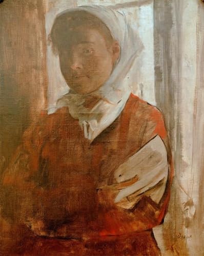 Tableau Toile Edgar Degas Jeune femme au foulard blanc peinture décorative murale