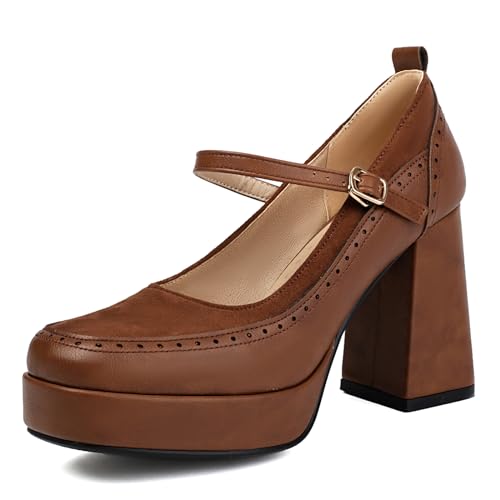 Chaussures Mary Jane femme à talon carré escarpins classiques noirs vintage