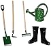 alles-meine.de GmbH 1 Paar Gummistiefel - schwarz - Miniatur - Maßstab 1:12 - für Puppenstube - Puppenhaus - Garten / Gartenschuhe Gärtnerin - Regenstiefel - Stiefel Gartendeko -..