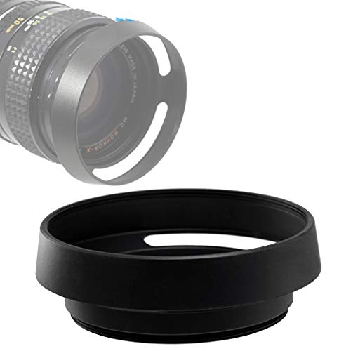 Fotasy 40.5mm Metal Curved Lens Hood, 40.5mm Vented Hood, 40.5mm Lens Hood for Fuji Leica Leitz Panasonic Olympus Panasonic Sony Lens, 40.5mm Screw-in Lens Hood