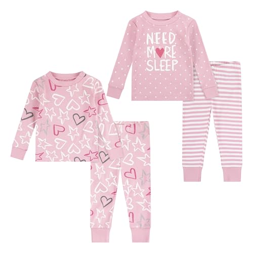 Image of HUGGIES Baby Long Sleeve Pajama 4-piece Set