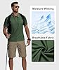 ZITY 5 Pack Polo Shirts for Men with Pocket Dry Quickly Short Sleeve Athletic Outdoor Work Collared Shirts L #3