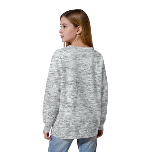 Girls's Casual Crewneck Sweatshirt Long Sleeve Loose Fit Pullover Soft Lightweight Solid Color Comfy Oversized Top4