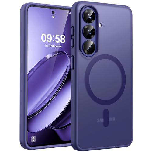 Image of TOCOL for Samsung Galaxy S26 Case, Compatible with Magsafe, Full Camera Protection, Built-in Magnetic Ring, Drop Protection, Translucent Matte Phone Case for S26 6.3 inch (Midnight Purple)