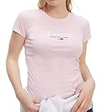 Tommy Jeans TJW Essential Logo tee Camisa, Romantic Pink, M para Mujer