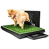 Hompet Dog Grass Pad with Tray Large, Puppy Turf Potty Reusable Training Pads with Pee Baffle, Artificial Grass Patch for Indoor and Outdoor Use, Ideal for Small and Medium Dogs (30″×20″)