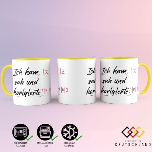 OM3® lustige Lehrer Kaffee-Tasse mit Spruch - Lehrergeschenk Spruchtasse Lehramt Studenten - Keramik Becher - 11oz 325ml - Beidseitig… – Ansicht 6