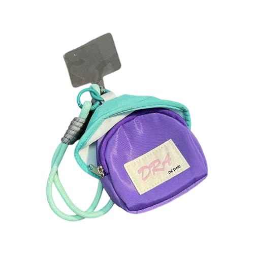 ファッショナブルなドーパミン旅行ナイロンコインホルダー多目的カラフルなミニチュアバックパック財布アクセサリーオーガナイザードーパミントラベルコインポーチ