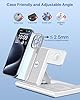 Wireless Charger,Foldable 3 in 1 Wireless Charger Stand for Apple Watch,Airpods Pro/3/2,Fast Wireless Charging Station for iPhone 17/Air/16/15/14/13/12/11/XS/XR/X/8（No Plug Included)