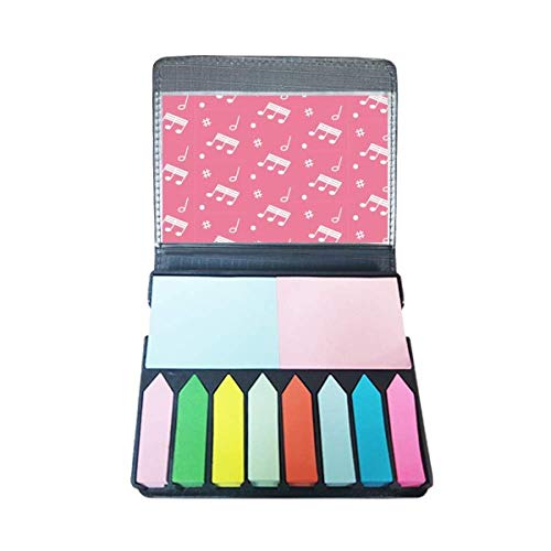 Marque-page autocollante rose musical repositionnable pour index