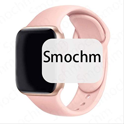 IRFKFTReloj inteligenteSmochm Samba Iwo 11 Pro Bluetooth Smart GPS Watch Phone Series 5 44mm 1: 1 Vs Iwo 10 9 Mtk2503 Smartwatch para iOS iPhone Android   Rosegold PinkSilicon