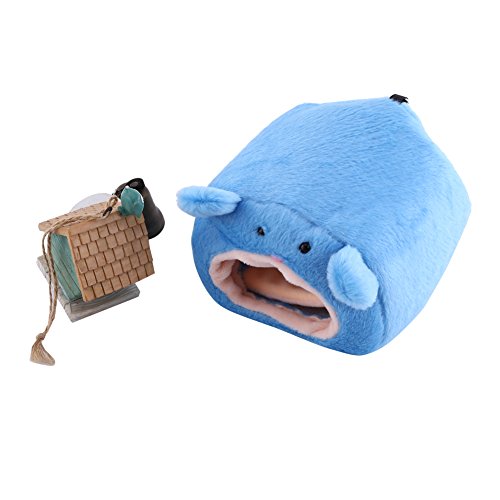 YOUTHINK 2 Cores Pet Casa Quente e Macia para Rato de Rato de Hamster, Cama de Encosta de Desenho An