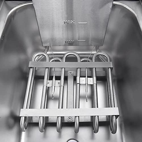 Dual Tank Stainless Steel Electric Deep Fryer w/Drain Timer Baskets Dual Tank Stainless Steel Electric Deep Fryer w/Drain Timer Baskets (20L - Dual Tank)