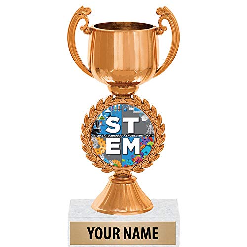 6.5" Bronze STEM Trophies, Custom Chaplet Cup STEM Trophy Award