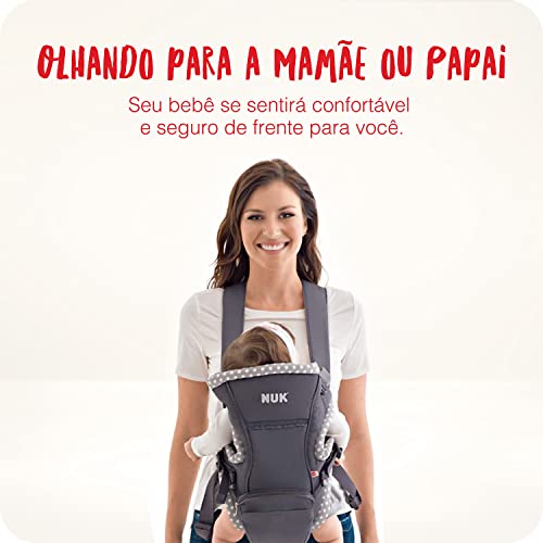 Baby Carrier Natural Fit 3 em 1 - NUK, Cinza