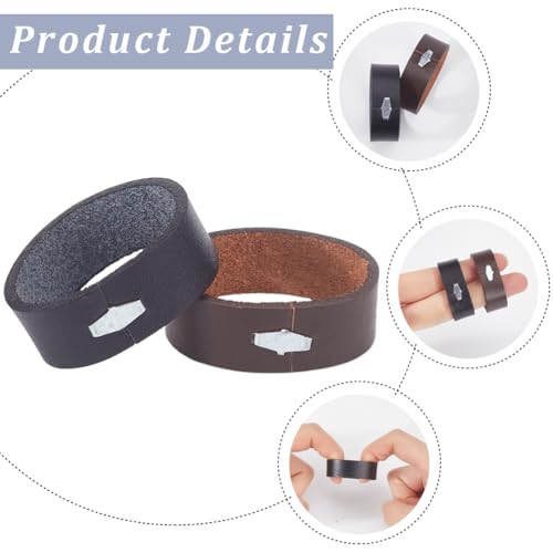 GORGECRAFT 12 Stück 2 Farben Gürtelschlaufenhalter Aus Rindsleder Schwarz Braun Gürtelendenhalter Halter Für Werkzeuggürtel Ersatzzubehör Passend Für 1.38 Zoll/35mm Breite Gürtelriemen Für Männer Und