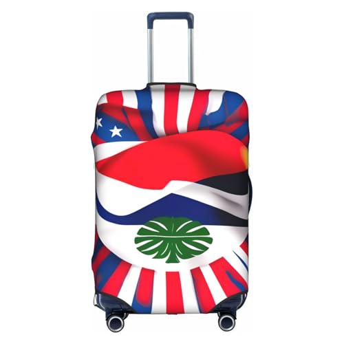 Costa Rica Flag Tsa Approved Luggage Cover For 18-32 Inch Suitcases Scratch-Resistant Stretch Luggage Cover