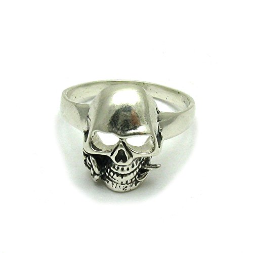 Bague tête de mort argent 925 rose Empress pour style rock