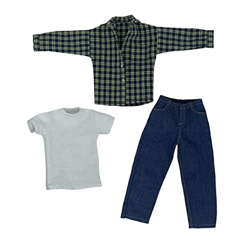 Vêtements masculins poupée 30 cm costume vert accessoire dressing