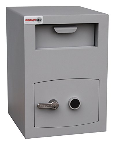 Securikey Mini Vault Silver Size 2 Deposit Safe - Key Locking - £3000 Overnight Cash Cover