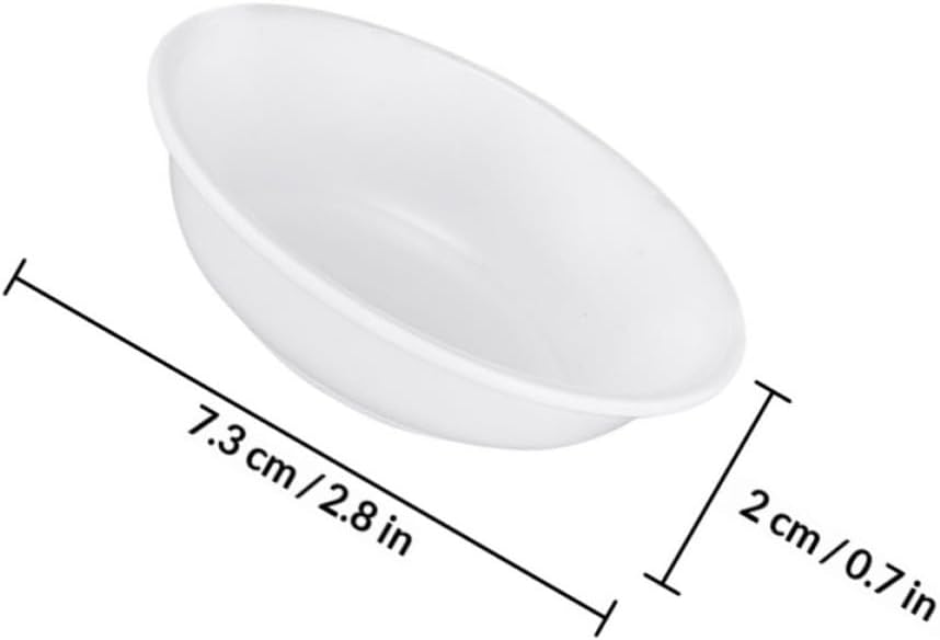 LIFKOME 25Pcs White Plastic Sauce Dipping Dishes round Easy-Clean