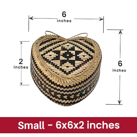 CRAFTCURL Bamboo Sticky Rice Basket - 100% Food Safe Heart Shaped Sticky Rice Basket - Bamboo Steamer Stylish Addition to Any Kitchen - Ideal for Meal Preparation & Health-Conscious Foodies (5 Inches) - Image 8