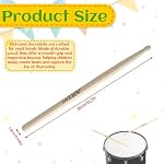 Drumsticks for Kids, 12 inch Maple Wood Drum sticks, Musical Instrument Percussion Accessories, Drumsticks for Student, Beginners (Maple, 2 Pairs)