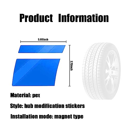 Image of gunhunt 6 PCS Car Reflective Stickers, Wheel Rim Decal Stripes Car Decals, Automotive Decals Hash Stripe Stickers for 18-21 Inch Wheels Tire Rim Safety Decoration Accessories (Blue)