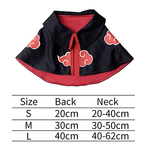 Cat Cloak Anime Ninja Costume，Halloween Pet Clothes,Pet Cloak Cosplay Party For Small Dogs Cats Clothing (Black, Small) #TOP2