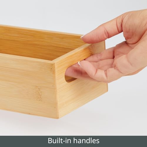 Cajas de madera mDesign para acabar con el desorden de especias y botellas 6