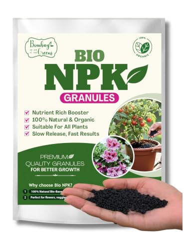 Image of Bombay Greens Plant Granules - 100% Organic NPK Rich Growth,Flower & Fruit Booster | Plant Food Home Garden, Pot Plants,Indoor Plant,Plant Food,Potted Plant Nutrients - 900 Grams
