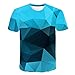 Produktbild Neutrale Sommer 3D-Gedruckte Lässige Kurzärmelige Männer Und Frauen T-Shirts Farbe Solid Triangle Geometry Pattern Printing-M