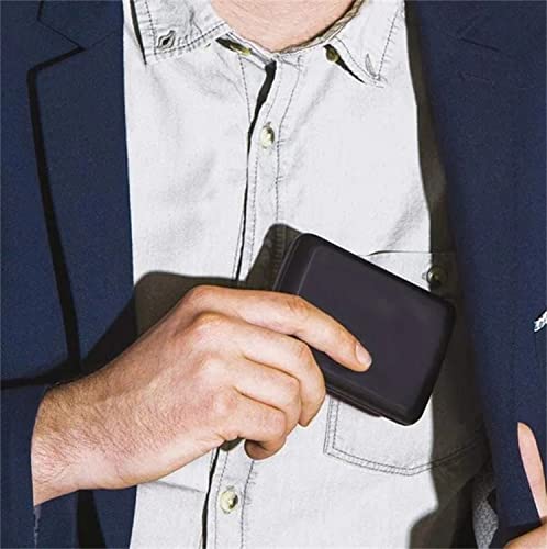 2023 New Stainless Steel Wallet Clip Pro Secure Tech Anti-Theft Wallets with DIY Stickers, Waterproof Bifold Slim Aluminum Alloy Wallet for Men Women, Credit Cards Holder Purse for Travel Work4