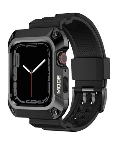Amazon Basics Compatible with Apple Watch Band 44mm with Stainless Steel Case, Shockproof Military Rugged Men Sports TPU Strap Band with Protective Cover for iWatch SE Series 6 5 4, 44 mm - Silver (B0D9BKVSH7) Amazon Price History, Amazon Price Tracker