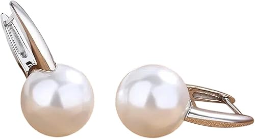 New 2026 Unisex Vintage Female Earrings 925 Sterling Silver Round Pearl Small For Women Promise Wedding Jewelry Pendientes Decoration Luxury