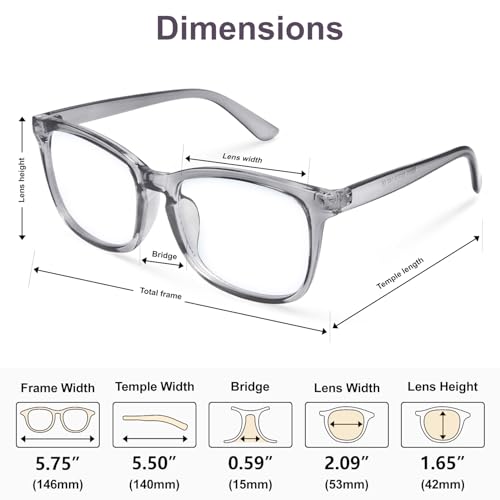 Image of VISOONE Blue Light Blocking Glasses Square with Anti Computer Glare for Gaming Women and Men MONTANA