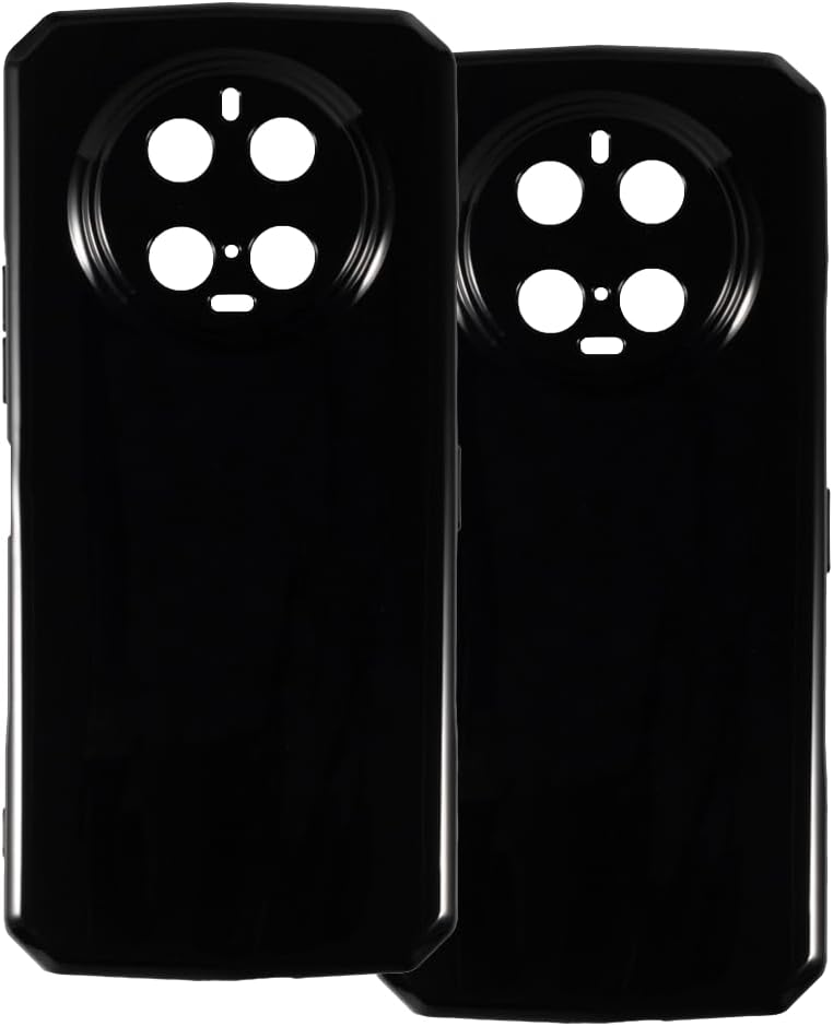 2-Pack TPU Case Compatible with Doogee DK10 Phone Cover - Shockproof Flexible Protective Accessories with Precise Cutouts (Clear+Black)